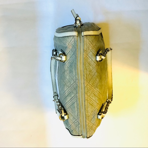 Vintage Coach in gray trimmed with white leather - Picture 6 of 7